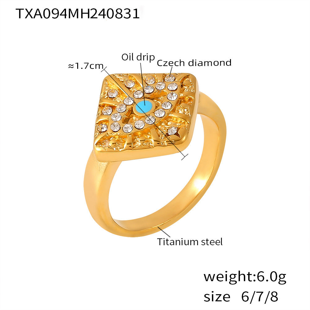 Wholesale 18K gold plated diamond cube pendant clavicle necklace